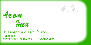 aron hux business card